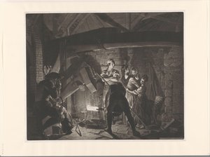 铁炉中的家庭
钢铁锻造厂 作者 理查德·厄洛姆（Richard Earlom）