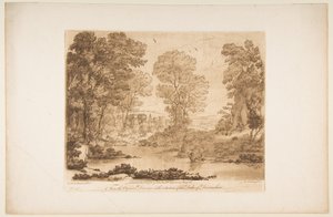 与丘比特和赛琪的风景，1776年。 作者 理查德·厄洛姆（Richard Earlom）