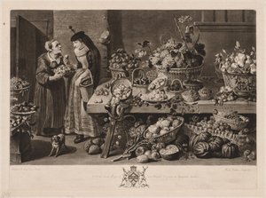 四个市场：水果市场，1775年。 作者 理查德·厄洛姆（Richard Earlom）