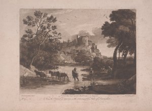 1775年出版的《蒂沃利日落美景》 作者 理查德·厄洛姆（Richard Earlom）