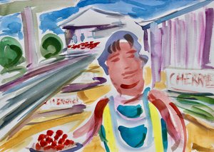 Cherry Seller by the Highway, 2020 作者 理查德·福克斯