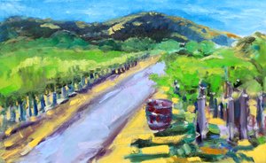 Vineyard with Barrel, Napa, 2019 作者 理查德·福克斯