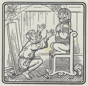 The Man And The Wooden God (engraving)