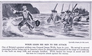 沃尔夫带领他的士兵进攻。加拿大公元1759年，公元1950年 作者 理查德·亨利·布洛克