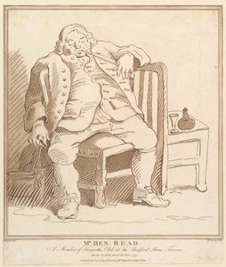 本先生：雷德，1781年11月27日画于贝德福德武器酒馆的Hogarths俱乐部成员。