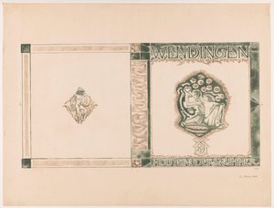 封面设计Wendingen, Woodcutting issue, 1919 年
