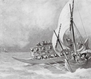 捕获一名爱奥尼亚海盗（石版画） 作者 理查德·诺伯里