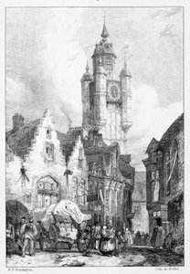 伯格斯：集市大厦，1824年。 作者 理查德·帕克斯·博宁顿