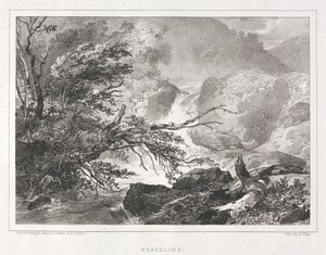 苏格兰风景如画：Brackline，1826年。 作者 理查德·帕克斯·博宁顿