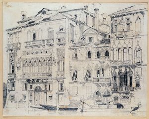 威尼斯大运河，约1826年（铅笔） 作者 理查德·帕克斯·博宁顿