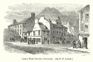 James Watt Tavern, Greenock (engraving)
