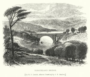 Tongueland Bridge (engraving) 作者 理查德·普里恩（后）里奇