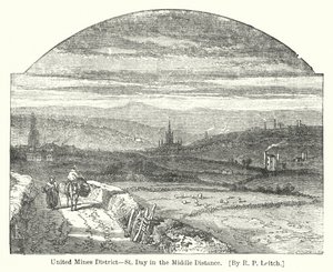 United Mines District, St Day in the Middle Distance (engraving) 作者 理查德·普里恩（后）里奇