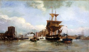 离开西布特码头，卡迪夫》，1861-1916年 作者 理查德·肖特