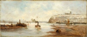 卡迪夫码头外的灯塔》，1861-1916年 作者 理查德·肖特
