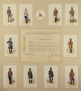 英国军队的军官穿着制服，由R.Simkin，19世纪
