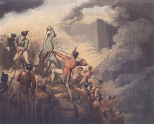 巴达霍斯，1812年4月6日，来自“惠灵顿公爵的胜利”，由T. Fielding，酒吧雕刻而成。 1819年（见115640） 作者 理查德·韦斯特尔