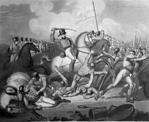 骑兵冲锋法国步兵，萨拉曼卡战役，1812年7月22日，1819年（aquatint） 作者 理查德·韦斯特尔