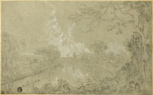 柴郡伊顿庄园附近的迪河河岸 作者 理查德·威尔逊