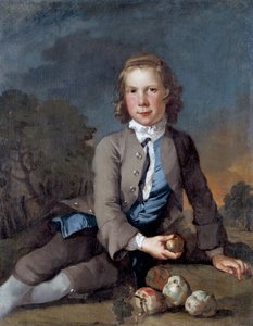 拿着苹果的男孩》，1729-1740年 作者 理查德·威尔逊