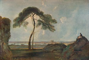 意大利风景与石松，c1756，1938年 作者 理查德·威尔逊
