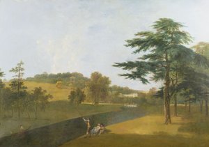 纳德河对岸威尔顿宅邸南景（布面油画）