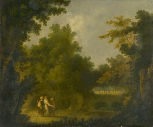 罗马玛达玛别墅的花园》，1723-1782年 作者 理查德·威尔逊