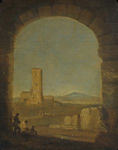Torre del Fiscale，意大利罗马附近，约 1775 年（布面油画） 作者 理查德·威尔逊