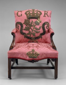 扶手椅，约1750年（桃花心木和室内装潢） 作者 理查德和艾里克·爱德华（饰演）赖特