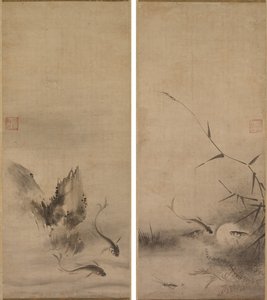 鱼与岩石；鱼与海藻 作者 临京