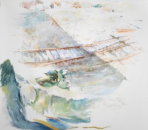 偏离轨道》，裁剪，2023 年（水彩画）