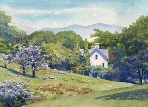 湖区的春天，2016（纸上水彩）