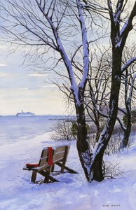 红毛衣 2》，2014 年（纸本水彩画）