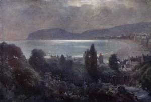 A Nocturne, Llandudno Bay (彩色平印) 作者 罗伯特（后）福勒