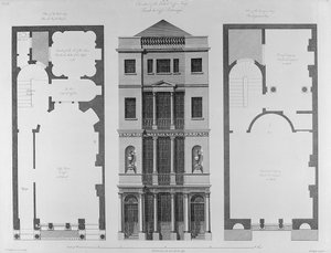 英国咖啡馆的高度，由罗伯特布莱斯雕刻，1778年 作者 罗伯特·亚当