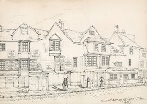 1817年伦敦Fenchurch街（纸上墨水） 作者 罗伯特·布莱默尔·施内伯贝利