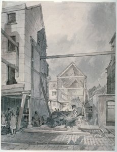 伦敦市奇克巷，1825年 作者 罗伯特·布雷默尔·施内伯贝利
