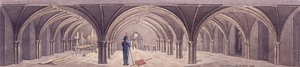 伦敦市政厅地下室，1821年 作者 罗伯特·布雷默尔·施内伯贝利
