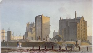 伦敦斯蒂芬尼商业路的废旧建筑，1820年 作者 罗伯特·布雷默尔·施内伯贝利