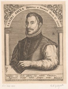 雅努斯-杜萨肖像
Janus Duza Dominus，诺特威克诗人兼演说家。(物品上的标题）
十五和十六世纪学者肖像系列（系列名称） 作者 罗伯特·博萨德