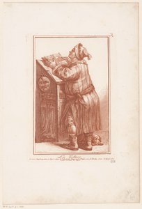 Lezende man achter een lessenaar
La lecture（关于物品的标题）
人物研究（系列名称）
不同人物和形态的想象练习（......）第 1 组曲（系列名称） 作者 罗伯特·布里切
