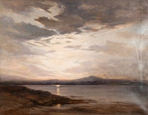 Looking Towards Dundee, Sunset (oil on canvas) 作者 罗伯特·布坎·尼斯贝特