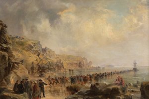 登上大西洋电缆的岸端，1866年。