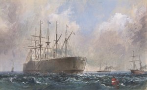海上电报船队，1865年，1865-66年。