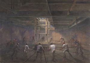 大东方号上的一个水箱的内部视图，1865-66年。 作者 罗伯特·查尔斯·达德利