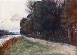 阿诺河岸（彩色石版画）