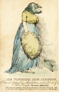 猪脸女人》，约 1815 年闻名于伦敦。