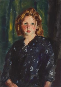 女孩的画像，1928年 作者 罗伯特·科扎德·亨利