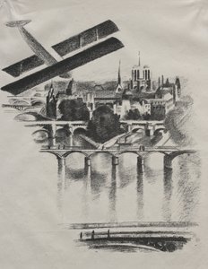 Allo Paris：  巴黎大桥和巴黎圣母院 作者 罗伯特·德劳内