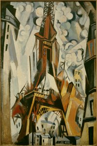 罗伯特·德劳内 (Robert Delaunay)（1885-1941）1910 年创作的《埃菲尔铁塔》绘画。 作者 罗伯特·德劳内
